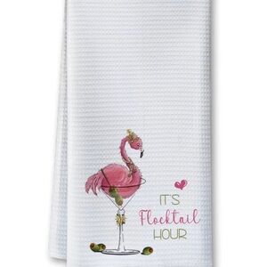 Flamingo Cocktail Kitchen Towel